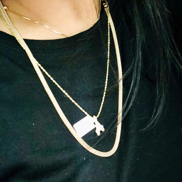 Stunning 10k solid gold real Diamond A initial charm NOT CZ NOT PLATED Best Gift - Picture 7 of 11